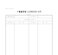 내역서 (수출물품별소요원재료) 내역서 (수출물품별소요원재료)